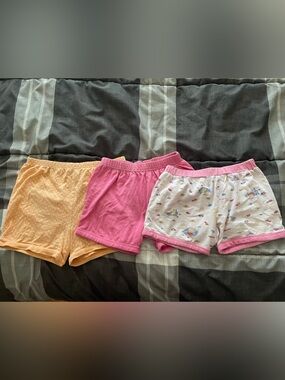 Kids Cotton Pull-On Shorts - Pink, Yellow, Printed - Unbranded